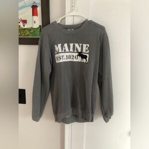 Maine Comfort Colors Gray Sweatshirt